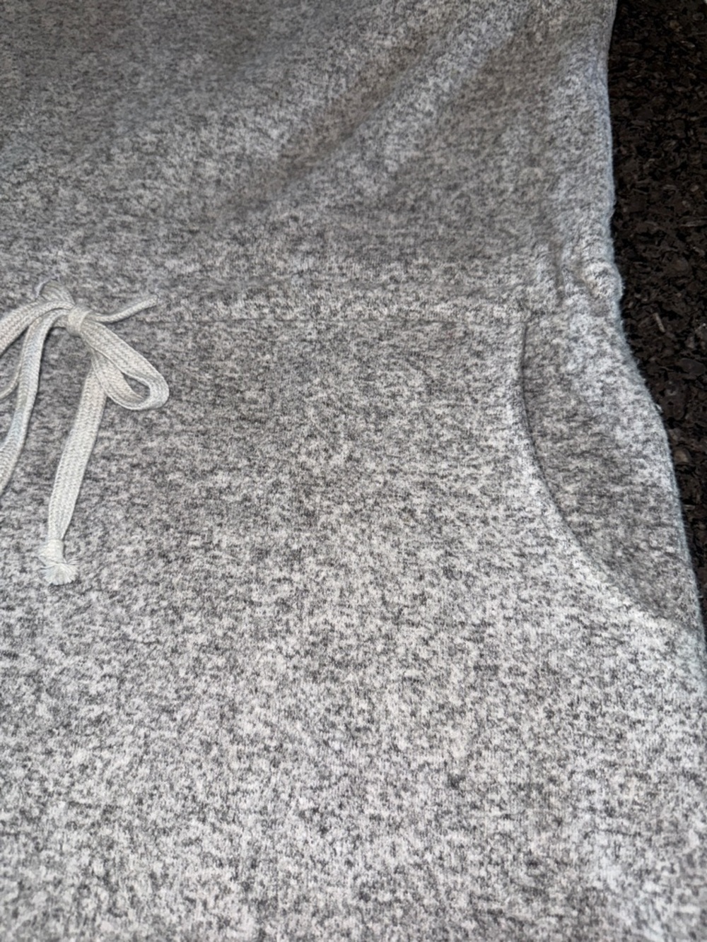 Soft Surroundings Gray Easy Living Soft Knit Drawstring Waist Sweater Dress - Picture 6 of 8